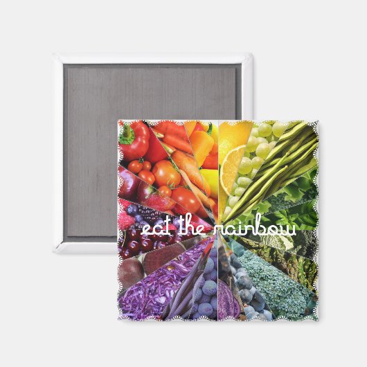 Essen Sie den Regenbogen Magnet (Vorderseite/Rückseite)