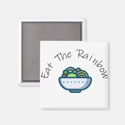 Essen Sie den Regenbogen Magnet (Vorderseite/Rückseite)