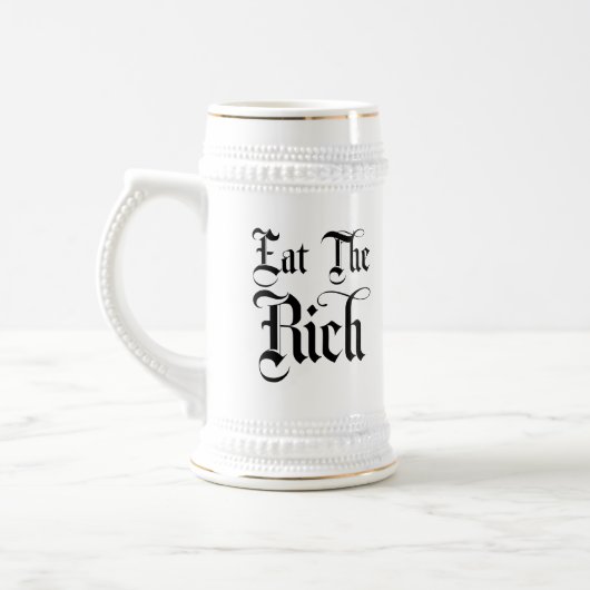 Essen Sie den reichen Bierstein Bierglas (Links)