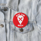 Essen Sie den Reichen - Fett Red Protest Button (Beispiel)