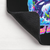 Essen Sie den reichen Wal der 90er Jahre Orca Funn Mousepad (Ecke)