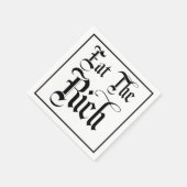 Essen Sie den reichhaltigen Cocktail Napkin Serviette (Ecke)