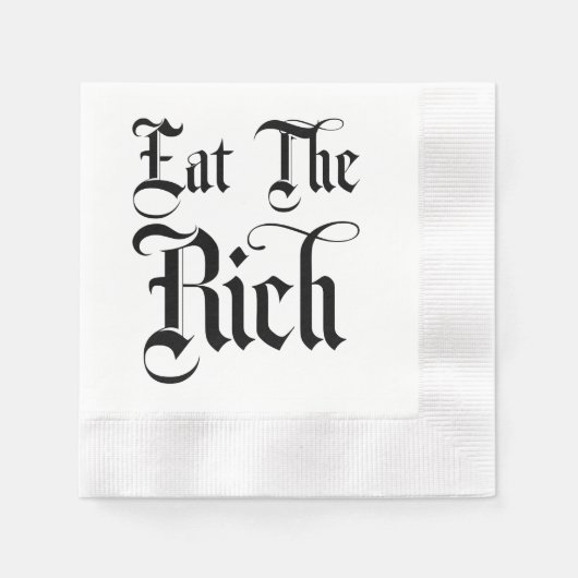 Essen Sie den reichhaltigen, lustigen Cocktail Nap Serviette (Vorderseite)