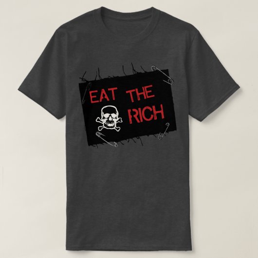 Essen Sie den reichlich bekümmerten Patch T-Shirt (Design vorne)