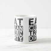 Essen Sie den sauberen schmutzigen Zug Kaffeetasse (Mittel)