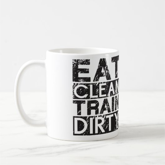 Essen Sie den sauberen schmutzigen Zug Kaffeetasse (Links)