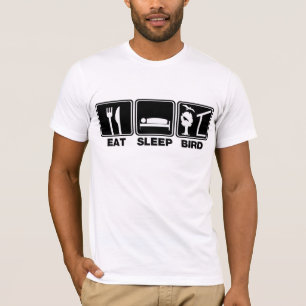 Essen Sie den Schlaf-Vogel (blind) T-Shirt