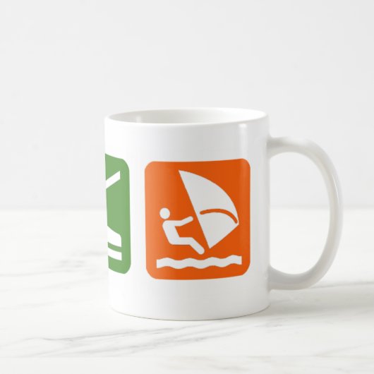 Essen Sie den Windsurfing Schlaf Kaffeetasse (Rechts)