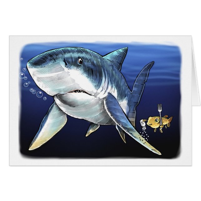 Essen Sie die Haifisch-Karte (Vorderseite (Horizontal))