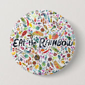 ESSEN SIE DIE RAINBOW farbenfrohe Früchte Veggies  Button (Vorderseite)