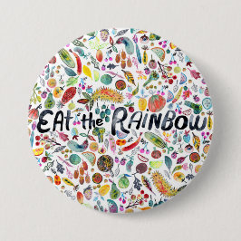 ESSEN SIE DIE RAINBOW farbenfrohe Früchte Veggies  Button
