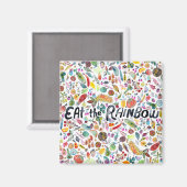 ESSEN SIE DIE RAINBOW farbenfrohe Früchte Veggies Magnet (Vorderseite/Rückseite)
