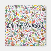 ESSEN SIE DIE RAINBOW farbenfrohe Früchte Veggies  Magnet (Vorne)