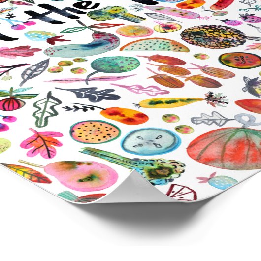 ESSEN SIE DIE RAINBOW farbenfrohe Früchte Veggies Poster (Ecke)