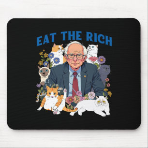 Essen Sie die reiche Bernie Sanders Floral Cat Res Mousepad