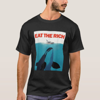 Essen Sie die reiche Orca Paws Funny Unglaublich w T-Shirt