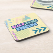 Essen Sie die reichen 90er Jahre Vibe-Untersetzer Getränkeuntersetzer (Linke Seite)