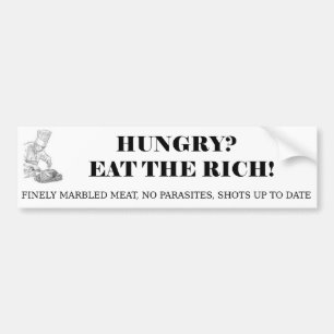 Essen Sie die Reichen Autoaufkleber