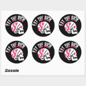 Essen Sie die Reichen Runder Aufkleber (Blatt)