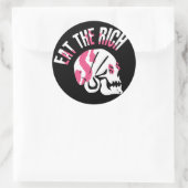 Essen Sie die Reichen Runder Aufkleber (Tasche)