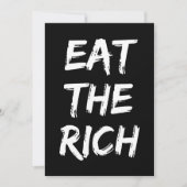 Essen Sie die Reichen - Sozialistin Einladung (Vorderseite)