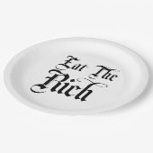 Essen Sie die reichhaltige Extravagante, lustige P Pappteller (Schrägansicht)