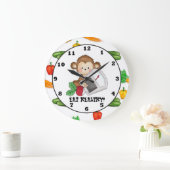 Essen Sie die Uhr des gesunden Affen-Cartoon (Zuhause)