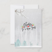 Essen Sie Drink & Be Merry Snow Deer Bird Holiday  Einladung (Rückseite)