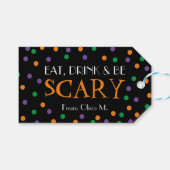 Essen Sie Drink & Sei Beängstigend Halloween Candy Geschenkanhänger (Vorderseite (Horizontal))