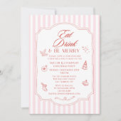 Essen Sie Drink & Sei froh über das Weihnachtsfest Einladung (Vorderseite)