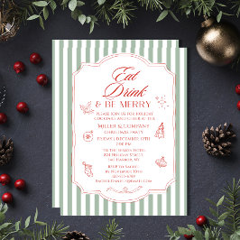Essen Sie Drink & Sei froh über das Weihnachtsfest Einladung