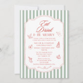 Essen Sie Drink & Sei froh über das Weihnachtsfest Einladung (Vorderseite)