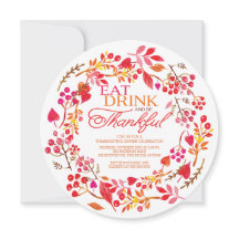 Essen Sie Drink & Seien Sie dankbar Erntedank Dinn