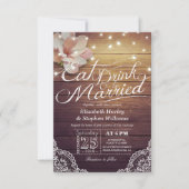 ESSEN SIE Drink & seien Sie Verheiratet Hochzeit f Einladung (Vorderseite)