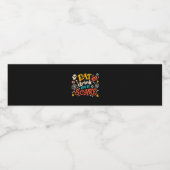 Essen Sie Drink und Beängstigend Halloween Design Wasserflaschenetikett (Einzelnes Label)