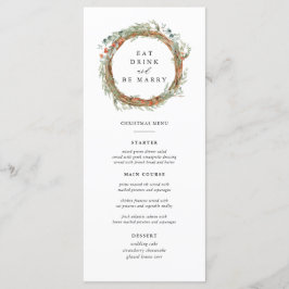 Essen Sie Drink und heiraten Sie Weihnachten Party Menükarte