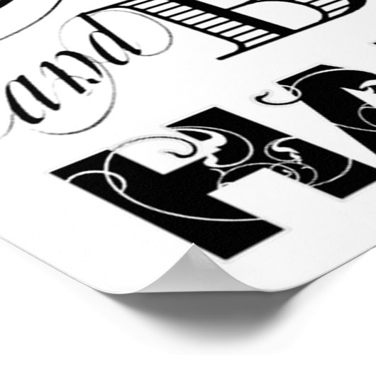 Essen Sie Drink und lassen Sie sich von der Einric Poster (Ecke)