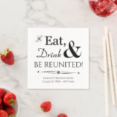 Essen Sie Drink und lassen Sie sich wiedervereinig Serviette (Beispiel)