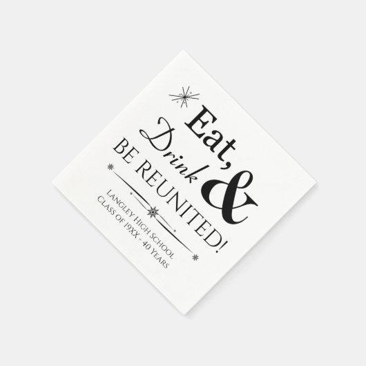 Essen Sie Drink und lassen Sie sich wiedervereinig Serviette (Ecke)