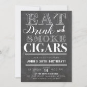 Essen Sie Drink und rauchen Sie Zigarren jede Vera Einladung (Vorderseite)