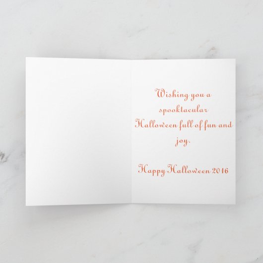 Essen Sie Drink und seien Sie Beängstigend Hallowe Karte (Innenseite)