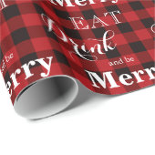 Essen Sie Drink und seien Sie froh, rot-schwarz Bü Geschenkpapier (Rolleneckpunkt)