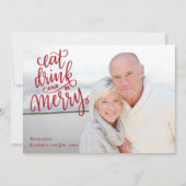 Essen Sie Drink und seien Sie froh Weihnachten Fot (Vorderseite)