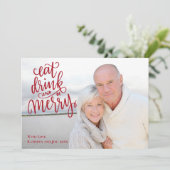 Essen Sie Drink und seien Sie froh Weihnachten Fot (Stehend Vorderseite)