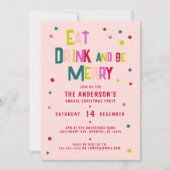 ESSEN SIE DRINK UND seien Sie NUR Personalisiert b Einladung (Vorderseite)