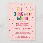 ESSEN SIE DRINK UND seien Sie NUR Personalisiert b Einladung (Vorne/Hinten)