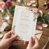 Essen Sie Drink und seien Sie Verheiratet-Chic Gol Einladung