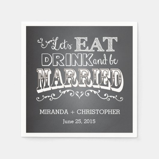 Essen Sie Drink und seien Sie Verheiratet Personal Serviette (Vorderseite)