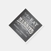 Essen Sie Drink und seien Sie Verheiratet Personal Serviette (Ecke)