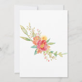 Essen Sie Drink und seien Sie Verheiratete Blumenz Einladung (Rückseite)